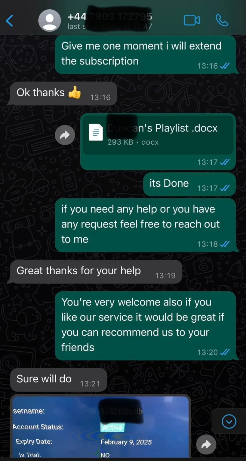 Customer review