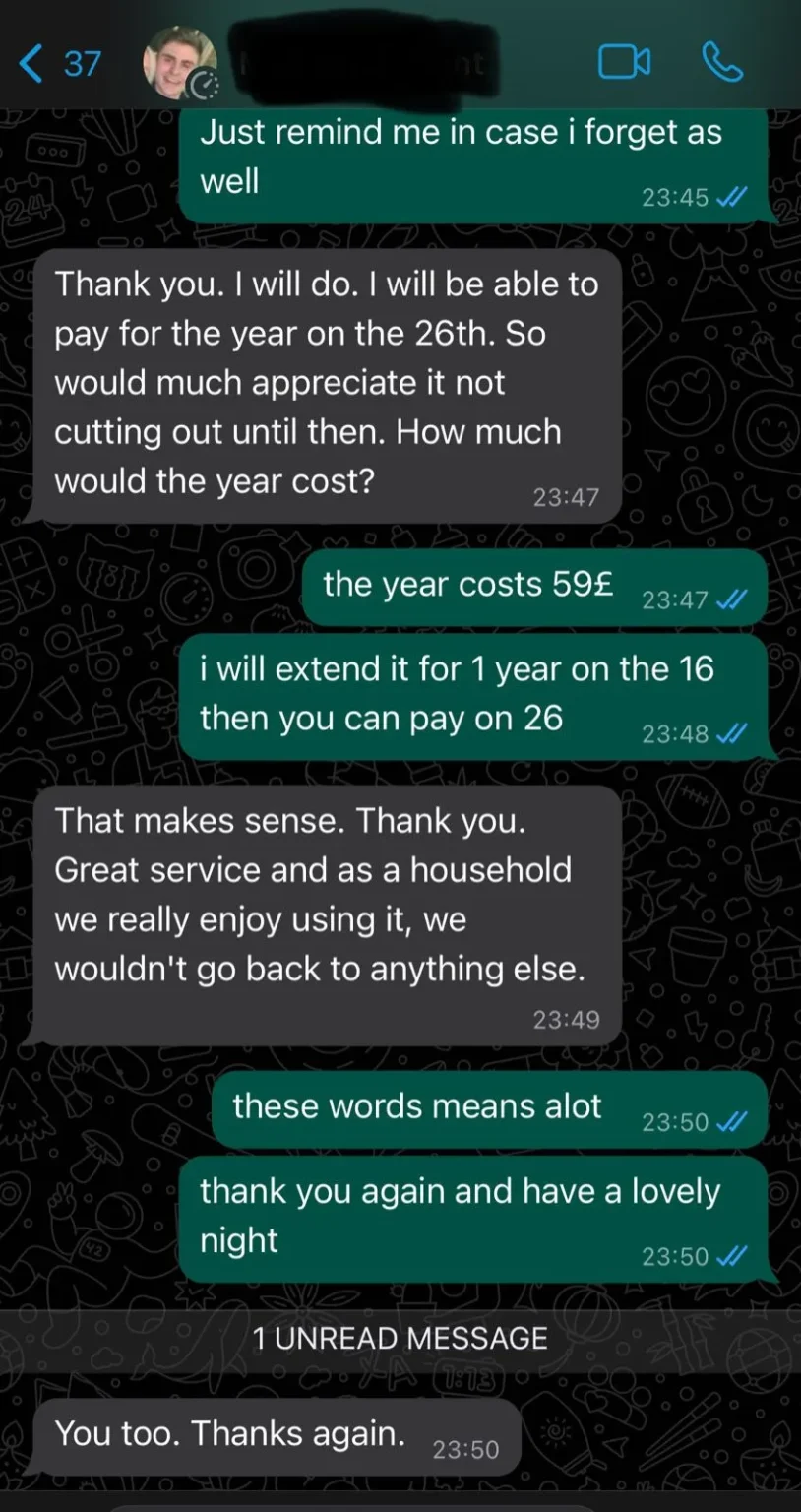 Customer review